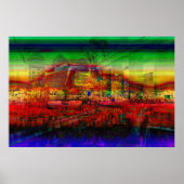 Monorail naar hedendaags hotel- en treinstation C Poster (Voorkant)