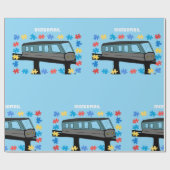 Monorail train car coaster autism puzzle cadeaupapier (Vlak)