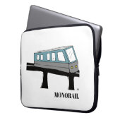 Monorail trein laptop hoesje computer sleeve (Voorkant Links)