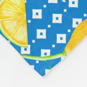 Monorgammed Lemon Tree Azure Blue Passen getrouwd Fleece Deken (Hoek)