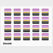 Monosexual Pride Flag Vierkante Sticker (Vel)