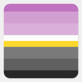 Monosexual Pride Flag Vierkante Sticker (Voorkant)