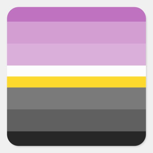 Monosexual Pride Flag Vierkante Sticker (Voorkant)