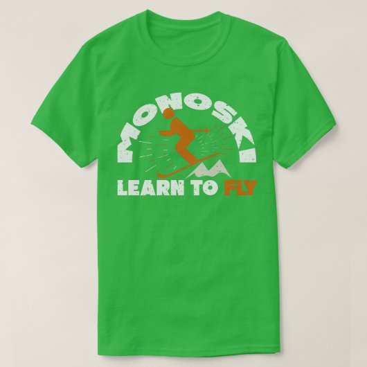 Monoski Funny Mono Ski Skiing Gift T-shirt (Design voorkant)