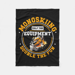 Monoskiën met halve apparatuur dubbel de grap mono fleece deken