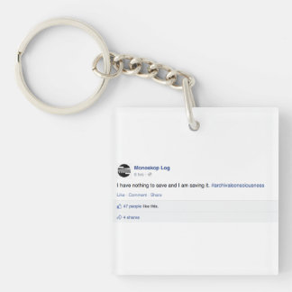 Monoskop "Ik heb niets te redden" Sleutelhanger