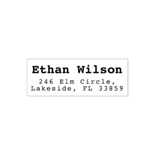Monospace Minimalism Typography Naam Retouradres Zelfinktende Stempel