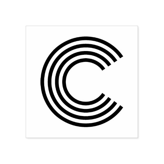 Monoton Letter C Rubber Stempel (Afrduk)