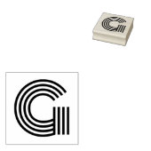Monoton Letter G Rubber Stempel (Gestempeld)