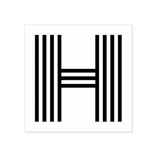 Monoton Letter H Rubber Stamp Rubberstempel (Afrduk)