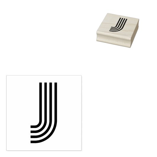 Monoton Letter J Rubber Stamp Rubberstempel (Gestempeld)
