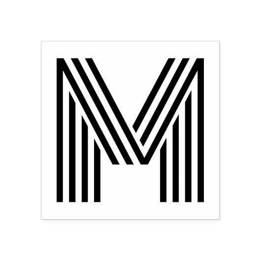 Monoton Letter M Rubber Stamp Rubberstempel (Afrduk)