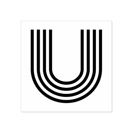 Monoton Letter U Rubber Stempel (Afrduk)