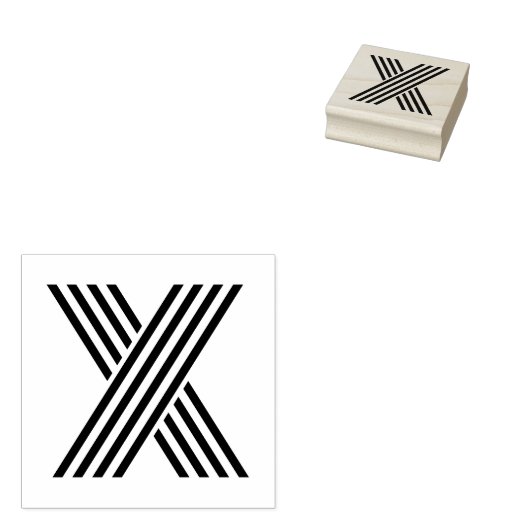 Monoton Letter X Rubber Stamp Rubberstempel (Gestempeld)