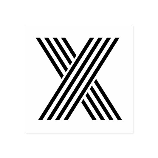 Monoton Letter X Rubber Stamp Rubberstempel (Afrduk)