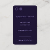 Monotone gekleurde smartphone faux ziet er violet  visitekaartje (Achterkant)