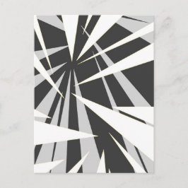 Monotone geometrisch grafisch ontwerp briefkaart