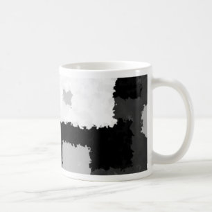 Monotone in grijs, zwart en wit koffiemok