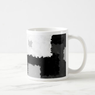 Monotone in grijs, zwart en wit koffiemok
