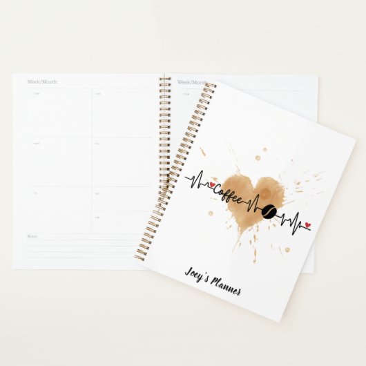 MONOTONE KOFFIE MAAKT JE HARTSLAG KOFFIE SPATTEN PLANNER (Display)