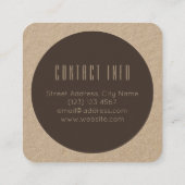 Monotone moderne geometrische stijlvaartuigen vierkante visitekaartje (Achterkant)