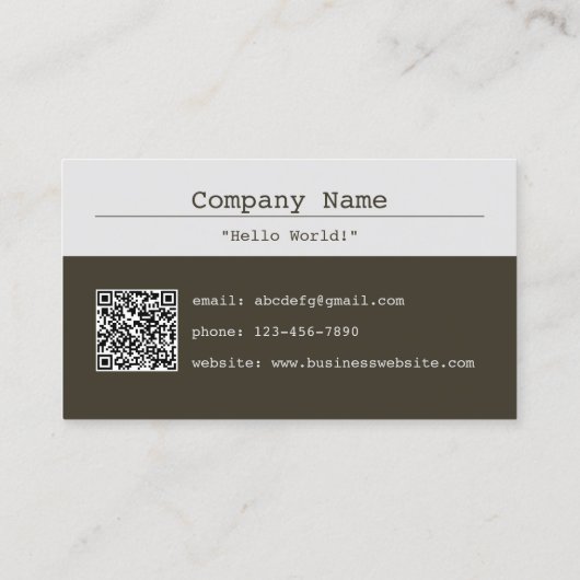 Monotone moderne software tech professional QR-cod Visitekaartje (Achterkant)