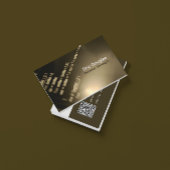 Monotone moderne software tech professional QR-cod Visitekaartje