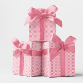 Monotone Roze Kleine Gingham Check Cadeaupapier