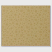Monotone Winter Snowflake Gold Cadeaupapier (Vlak)