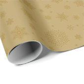 Monotone Winter Snowflake Gold Cadeaupapier (Rol Hoek)