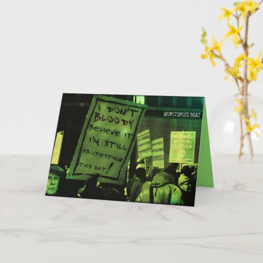 Monotonous Beat Gedicht Kaart (Gele Bloem)