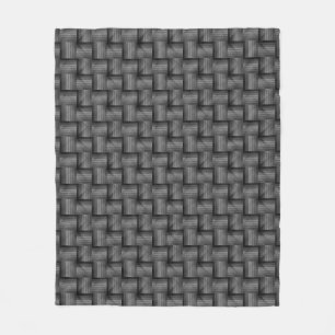 MONOTOON VINTAGE ZWART EN WIT FLEECE DEKEN