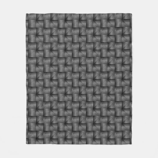 MONOTOON VINTAGE ZWART EN WIT FLEECE DEKEN (Voorkant)