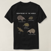 Monotremes van de wereld Echidna Platypus Gift Fun T-shirt (Design voorkant)