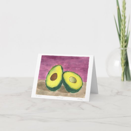 Monotype Avocados Blank Card Kaart (Voorkant)