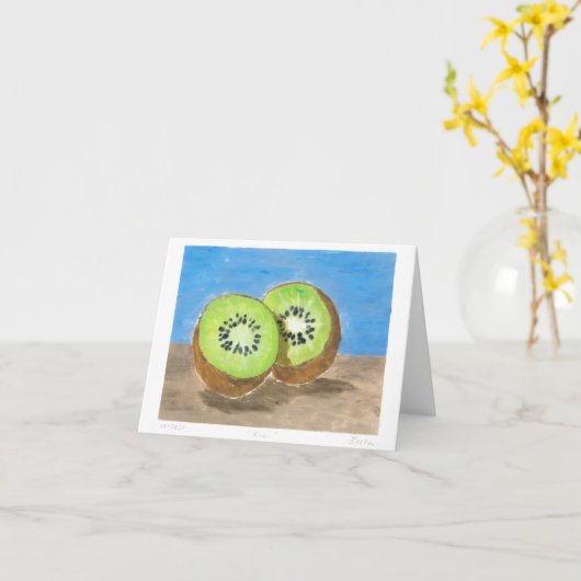 Monotype Kiwis Blank Card Kaart (Gele Bloem)