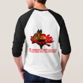 Monovlinder op bloem t-shirt (Achterkant)
