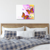 Monovlinder op Paarse Achtergrond Canvas Afdruk (Insitu (Slaapkamer))
