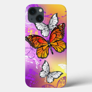 Monovlinder op Paarse Achtergrond Case-Mate iPhone Case