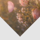 Monovlinder op Roze Pioenrozen Decoupage Papier (Detail)