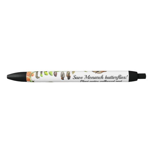 Monovlinder vlinder zwarte inkt pen (Voorkant)