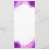 Monovlinder vlinders op paarse achtergrond advieskaart (Achterkant)