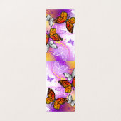 Monovlinder vlinders op paarse achtergrond kaart (Buitenkant ongevouwen)