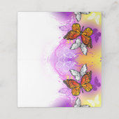 Monovlinder vlinders op paarse achtergrond plaatskaartje (Buitenkant ongevouwen)
