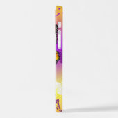 Monovlinderkevers op paarse achtergrond iPhone hoesje (Linkerkant)