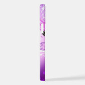 Monovlinderkevers op paarse achtergrond iPhone hoesje (Rechterkant)