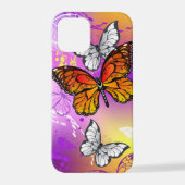 Monovlinderkevers op paarse achtergrond iPhone hoesje (Achterkant)