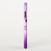 Monovlinderkevers op paarse achtergrond iPhone hoesje (Rechterkant)