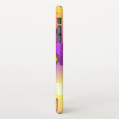 Monovlinderkevers op paarse achtergrond iPhone hoesje (Linkerkant)