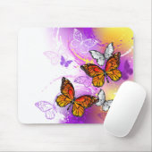 Monovlinderkevers op paarse achtergrond muismat (Met muis)